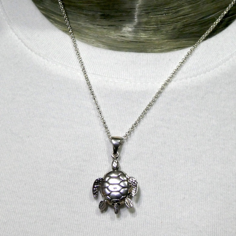 Turtle Pendant | 925 Sterling Silver | Moving Limbs | Crystal Heart Melbourne Australia since 1986