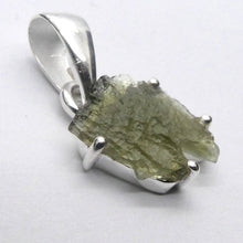 Load image into Gallery viewer, Moldavite Pendant | Raw Nugget | 925 Silver | Natural Green Obsidian | Intense Heart Transformation | Genuine Gems from Crystal Heart Melbourne Australia 1986