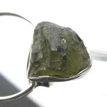 Load image into Gallery viewer, Raw Moldavite Nugget Pendant On Clear Quartz Point | 925 Sterling Silver | Genuine Gems from Crystal Heart Melbourne Australia since 1986 