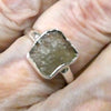 Raw Moldavite Ring | 925 Silver | Bezel Set | Open back | US Size 7.5 | Aus M1/2 | Chechya | Heart Transformation | Crystal Heart Melbourne Australia since 1986