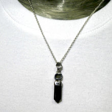 Load image into Gallery viewer, Moldavite Black Tourmaline Pendant | 925 Sterling Silver | Empower Physical | Intense Transformation | Genuine Gems from Crystal Heart Melbourne Australia 1986 