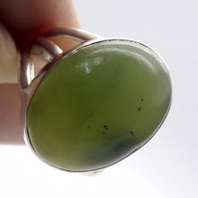 Load image into Gallery viewer, Nephrite Jade Ring | Oval Cabochon | 925 Sterling Silver | Refined Heart Energy | US Ring Size 6 | Aus L1/2 | Crystal Heart Melbourne Australia est 1986