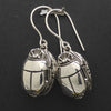 Ancient Egyptian Scarab Earrings | 925 Sterling Silver | Beautifully made representation of the Ancient Egyptian Scarab Beetle | Very Authentic looking | Sacred to the Sun God Ra | Crystal Heart Melbourne Australia since 1986 B.C.