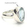 Aquamarine Ring | Faceted Oval | 925 Sterling Silver | US Size 8 | AUS Size P1/2 | Genuine Gems from Crystal Heart Melbourne Australia since 1986