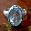 Aquamarine Ring | Faceted Oval | 925 Sterling Silver | US Size 8 | AUS Size P1/2 | Genuine Gems from Crystal Heart Melbourne Australia since 1986Aquamarine Ring | Faceted Oval | 925 Sterling Silver | US Size 7.25 | AUS Size O | Genuine Gems from Crystal Heart Melbourne Australia since 1986