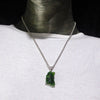 Chrome Diopside Raw Nugget Pendant | 925 Sterling Silver | Open Back | Vivid Green Translucent Gemstone | High Vibration Powerful Heart Healing & Transformation  | Genuine Gems from Crystal Heart Melbourne Australia since 1986