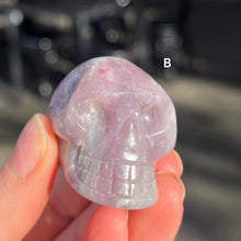 Load image into Gallery viewer, Lepidolite Skull Carving | Stone of the Spiritual Warrior | Turn stress into power | Genuine Gems from Crystal Heart Melbourne Australia since 1986