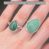 Teardrop Cabochon of Green Aventurine | Ring | US Size 7, 10 | AUS Size N1.2  | Good quality Sterling Silver setting | Known as The  'All Round Healer' | Plexus and Physical Heart |  more natural breathing and all the health benefits accruing from that | Genuine Gems from Crystal Heart Melbourne Australia since 1986