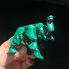 Hand Carved Genuine Malachite Elephant | Congo | Raised trunk for Feng Shui Protection | Overcome obstacles | Genuine Gems Crystal Heart Melbourne OZ since 1986