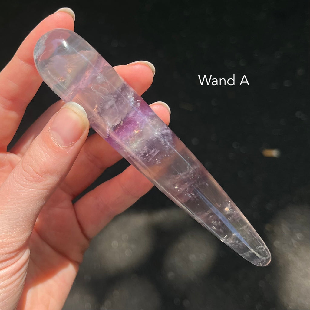 Fluorite Healing Wand | Genuine Stone | Rounded end for Energy & physical healing | Crystal Heart Melbourne Australia Gemstones since 1986