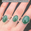 Oval Cabochon of Green Aventurine | Ring | US Size 7, 10 | AUS Size N1.2  | Good quality Sterling Silver setting | Known as The  'All Round Healer' | Plexus and Physical Heart |  more natural breathing and all the health benefits accruing from that | Genuine Gems from Crystal Heart Melbourne Australia since 1986