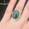 Oval Cabochon of Green Aventurine | Ring | US Size 7, 10 | AUS Size N1.2  | Good quality Sterling Silver setting | Known as The  'All Round Healer' | Plexus and Physical Heart |  more natural breathing and all the health benefits accruing from that | Genuine Gems from Crystal Heart Melbourne Australia since 1986