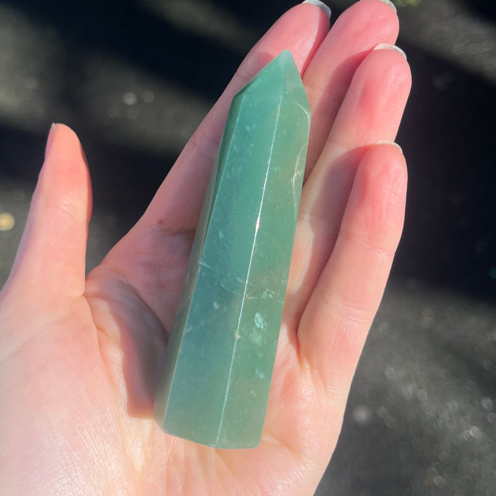 Green AVenturine  Generator | Genuine Stone | Single Point | Energy or physical healing Tool | Crystal Heart Melbourne Australia since 1986