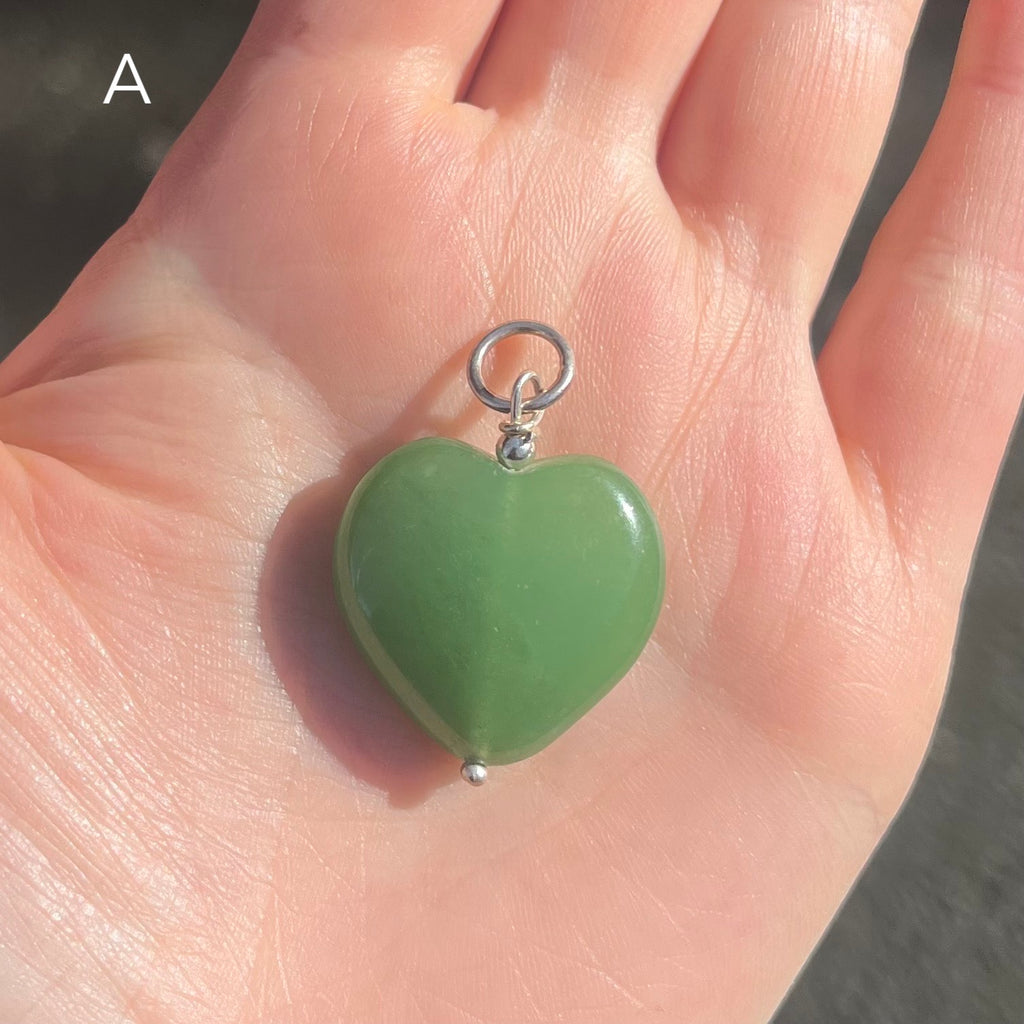 Green Aventurine Heart Pendants