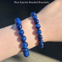 Load image into Gallery viewer, Stretch Bracelet with Blue Kyanite Beads | Fair Trade | Strong Elastic | Throat Chakra | Protection  | Genuine Gems from Crystal Heart Melbourne Australia since 1986