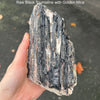 Black Tourmaline Crystal Specimen | Natural uncut raw crystal | Associated Golden Mica | Protection | Energising | Genuine Gems from Crystal Heart Melbourne Australia since 1986