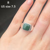 Oval Cabochon of Green Aventurine | Ring | US Size 7, 10 | AUS Size N1.2  | Good quality Sterling Silver setting | Known as The  'All Round Healer' | Plexus and Physical Heart |  more natural breathing and all the health benefits accruing from that | Genuine Gems from Crystal Heart Melbourne Australia since 1986