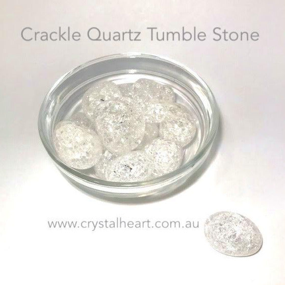 Crackle Quartz Tumble | Counteracts negative energy |  Tumble Stone | Pocket Healing | Crystal Heart |