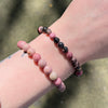 Rhodonite Stretch Beaded Bracelet