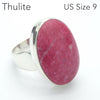 Thulite Ring, Oval Cabochon, 925 Silver, g5