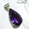 Amethyst Pendant |  Faceted Teardrop Gemstone | Perfect Deep Purple  | 925 Sterling Silver | Quality Silver Work | Genuine Gems from Crystal Heart Melbourne Australia since 1986