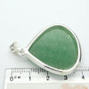 Green Aventurine Pendant | Wide Teardrop Cabochon | Good Sterling Silver stepped bezel setting | Open Back | Known as The  'All Round Healer' | Plexus and Physical Heart |  more natural breathing and all the health benefits accruing from that | Genuine Gems from Crystal Heart Melbourne Australia since 1986