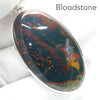 Bloodstone or Heliotrope Pendant | Cabochon | Blood Red Spots in Green Jasper | Easter Stone | 925 Sterling Silver | Kundalini Healing and transformation | Genuine Gems from Crystal Heart Melbourne Australia since 1986