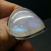 Natural Rainbow Moonstone Ring | Large Teardrop Cabochon | Good Transparency with Blue Flashes | US Size 7.75  | Aus Size P | 925 Sterling Silver |  Cancer Libra Scorpio Stone | Genuine Gems from Crystal Heart Melbourne Australia 1986