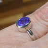 Tanzanite Ring | Faceted Oval | Lovely Sapphire Blue with Violet Fire | 925 sterling Silver | US Size 7 | AUS Size N1/2 | Smooth the Path | Achieve your highest potential | Transform stress into Joy with Beauty  | Mt Kilimanjaro | Genuine Gems from Crystal Heart Melbourne Australia since 1986 | Mt Kilimanjaro 