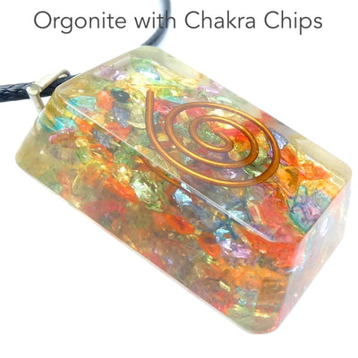 Chakra necklace-costume Quartz jewelry with genuine Chakra stone chips.