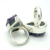 Amethyst Ring | Raw Cluster Uruguayan Purple | Teardrop shape | Bezel Set in 925 Silver | US Size adjustable 7 to 8 | Genuine Gems from Crystal Heart Melbourne Australia since 1986