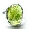 Peridot Ring | Oval Cabochon | 925 Sterling Silver| Besel set | Generous Band | 95% Silver | US Size 7.75 | AUS Size P | Superbly Handcrafted Ancient Style not out of place in Ancient Rome | Overcome nervous tension | Joyful Heart | Genuine gems from Crystal Heart Melbourne Australia since 1986