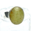 Cat's Eye Chrysoberyl Ring | Bright Yellow with hint of Green  | 925 Sterling Silver | Simple well made setting | Bezel Set | Open Back | US Size 9.75 | AUD Size V | Energise | Protect | Focus Thought | Positive | Genuine Gems from Crystal Heart Melbourne Australia since 1986