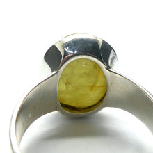 Load image into Gallery viewer, Cat&#39;s Eye Chrysoberyl Ring | Bright Yellow with hint of Green  | 925 Sterling Silver | Simple well made setting | Bezel Set | Open Back | US Size 9.75 | AUD Size V | Energise | Protect | Focus Thought | Positive | Genuine Gems from Crystal Heart Melbourne Australia since 1986