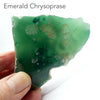 Emerald Chrysoprase | Chrome chalcedony | Mtorolite | Zimbabwe | Natural slice | One side polished | Genuine Gemstones from Crystal Heart Melbourne Australia since 1986