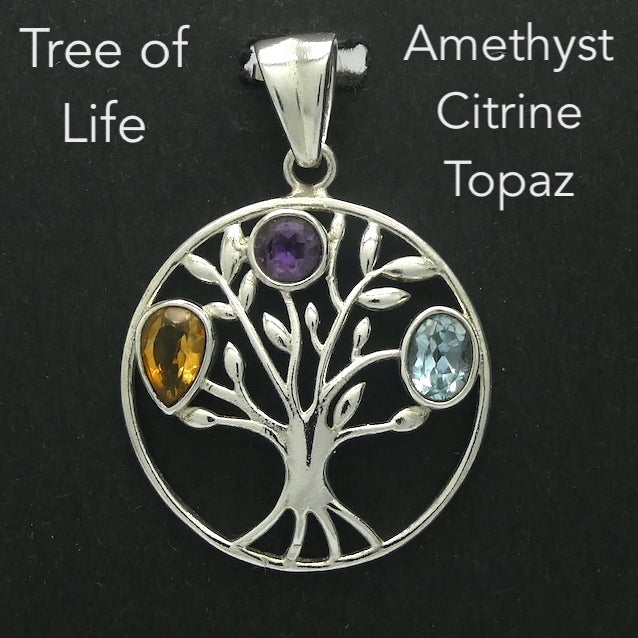 Amethyst tree store of life necklace