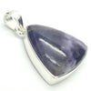 Violet Flame Opal Pendant | Triangle Cabochon | Mexico | 925 Sterling Silver | Bezel Set | Open Back | White Opal with Violet Surge | Spiritual Vision | Rest and Recharge | Patience in Action | Genuine Gems from Crystal Heart Melbourne Australia since 1986