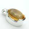 Citrine Pendant | Very Large Faceted Oval | Natural Gemstone | 925 Sterling Silver | Besel Set |  US Size 8.5 | AUS Size Q1/2 |  Abundant Energy | Repel Negativity | Positive Healing Energy | Aries Gemini Leo Libra | Genuine Gems from Crystal Heart Melbourne Australia  since 1986