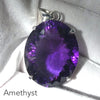 Amethyst Pendant | Large Faceted Oval Gemstone | AAA Grade | Deep cut | Special fancy cut on reverse | 925 Sterling Silver | Mesmerising Beauty | Quality Silver Work | Genuine Gems from Crystal Heart Melbourne Australia since 1986