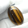 Tiger Eye Pendant | Good Chatoyancy |  Cabochon | 925 Sterling Silver | Bezel Set | Stimulate Mental & Emotional focus | study | Sports | Mind Body Integration | Health | Genuine Gems from Crystal Heart since 1986