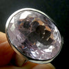 Kunzite Ring, Faceted Oval, Large, 925 Silver, US Size 7.75