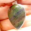 Teardrop Cabochon of Matrix Opal | Green Blue Purple Fire | 925 Sterling Silver | Crystal Heart Melbourne Australia since 1986