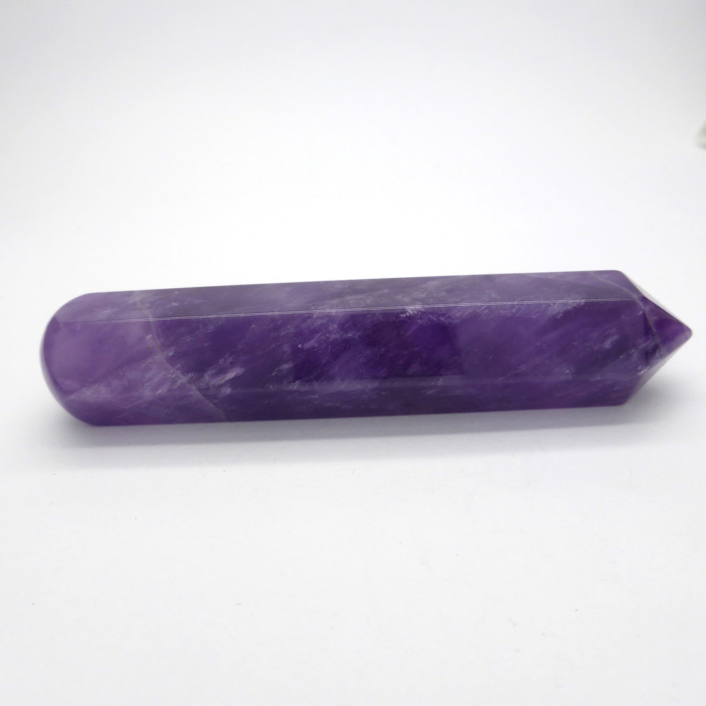 Amethyst Healing Wand | Genuine Stone | Single Point, Rounded end | Energy or physical healing Tool | Crystal Heart Melbourne Australia since 1986