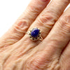 Ring Lapis Lazuli | Oval Cabochon | Detailed 925 Sterling Silver | Smaller Style | Size 5,6,7,8,9,10 | Crystal Heart Melbourne Australia since 1986