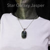 Pendant Star Galaxy Stone | Oblong Cabochon | 925 Sterling Silver | AKA Kambaba Jasper | Madagascar | S.Africa | Peace & Connection | Crystal Heart Melbourne Australia since 1986