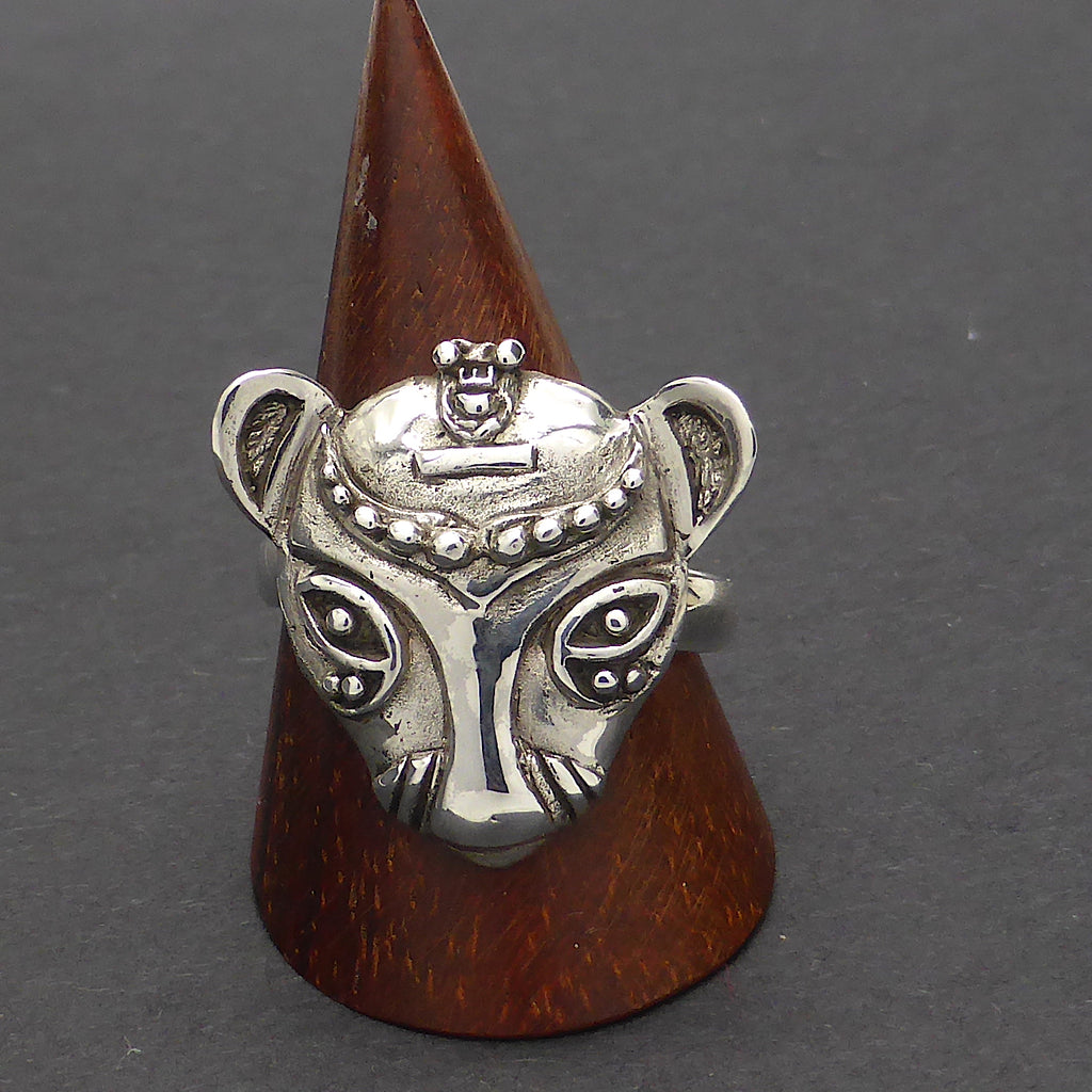 Bastet Ancient Egyptian Cat Ring, 925 Sterling Silver