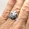 Bastet Ancient Egyptian Cat Ring, 925 Sterling Silver