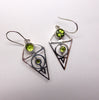 Peridot Earring, Sacred Geometry, 925 Silver kt1