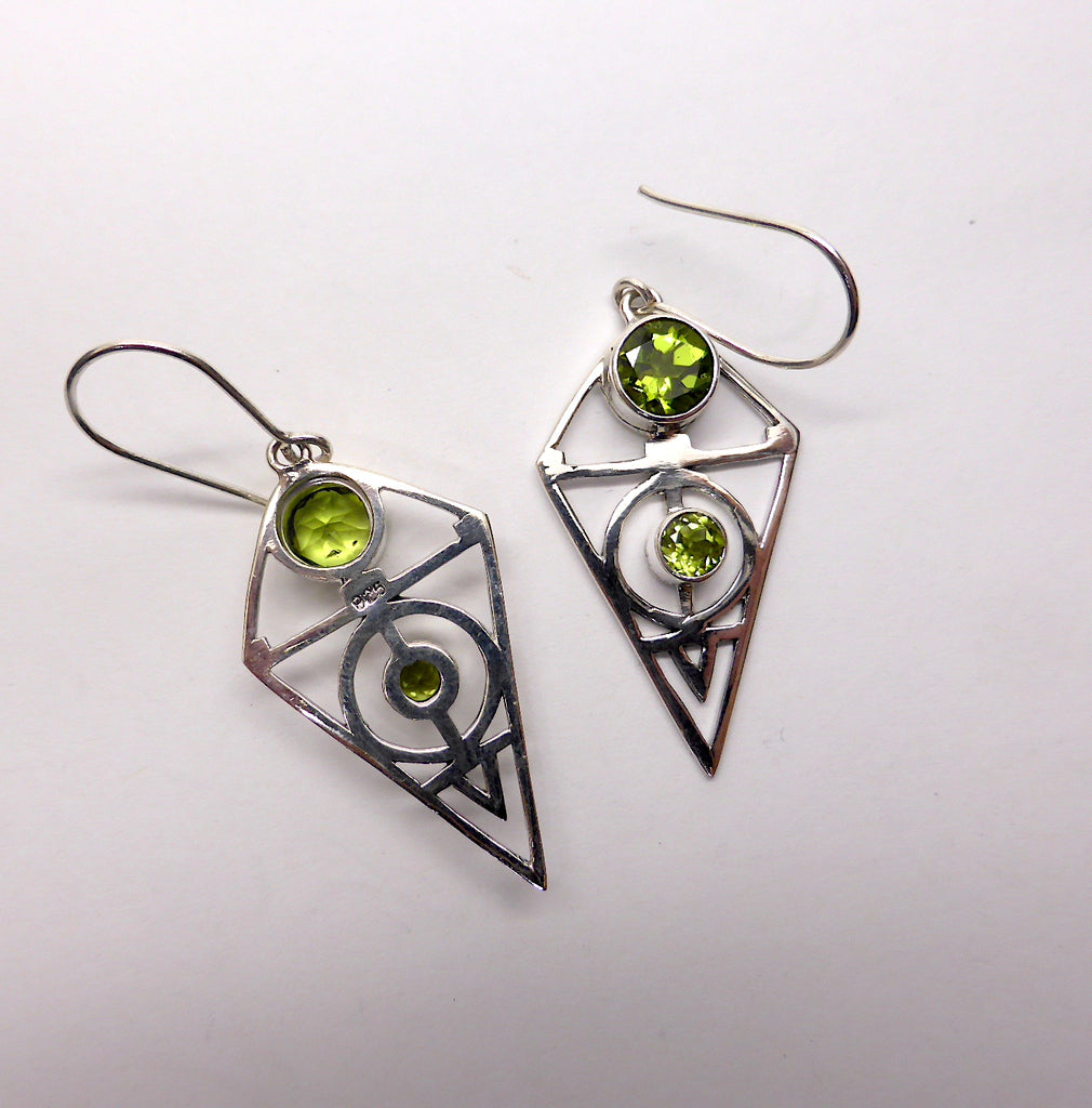 Peridot Earring, Sacred Geometry, 925 Silver kt1