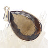 Pendant Smoky Quartz | Large Faceted Teardrop | 925 Sterling Silver | Genuine Gemstone | Body Consciousness | Sagittarius Capricorn stone | Crystal Heart Melbourne Australia since 1986 | AKA ~ Smokey, Cairngorm, Morion, Indian Topaz Crystal